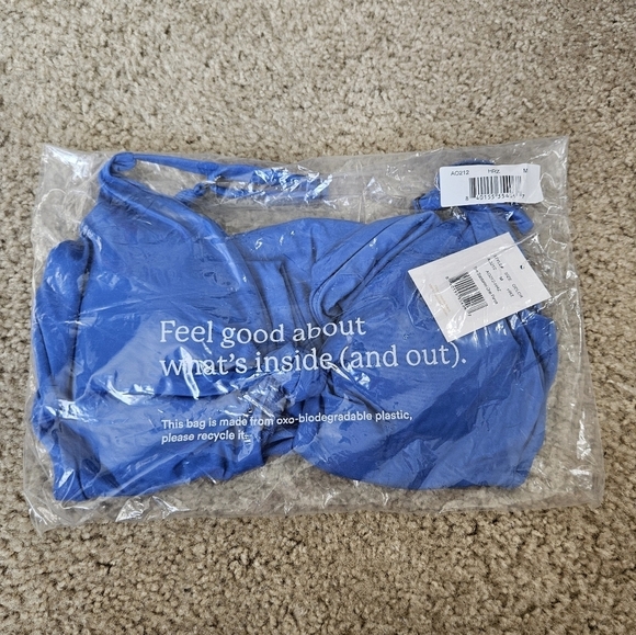 NWT Andie Swim The Santorini One Piece Swimsuit Glossy Eco Nylon in Horizon - Picture 4 of 8